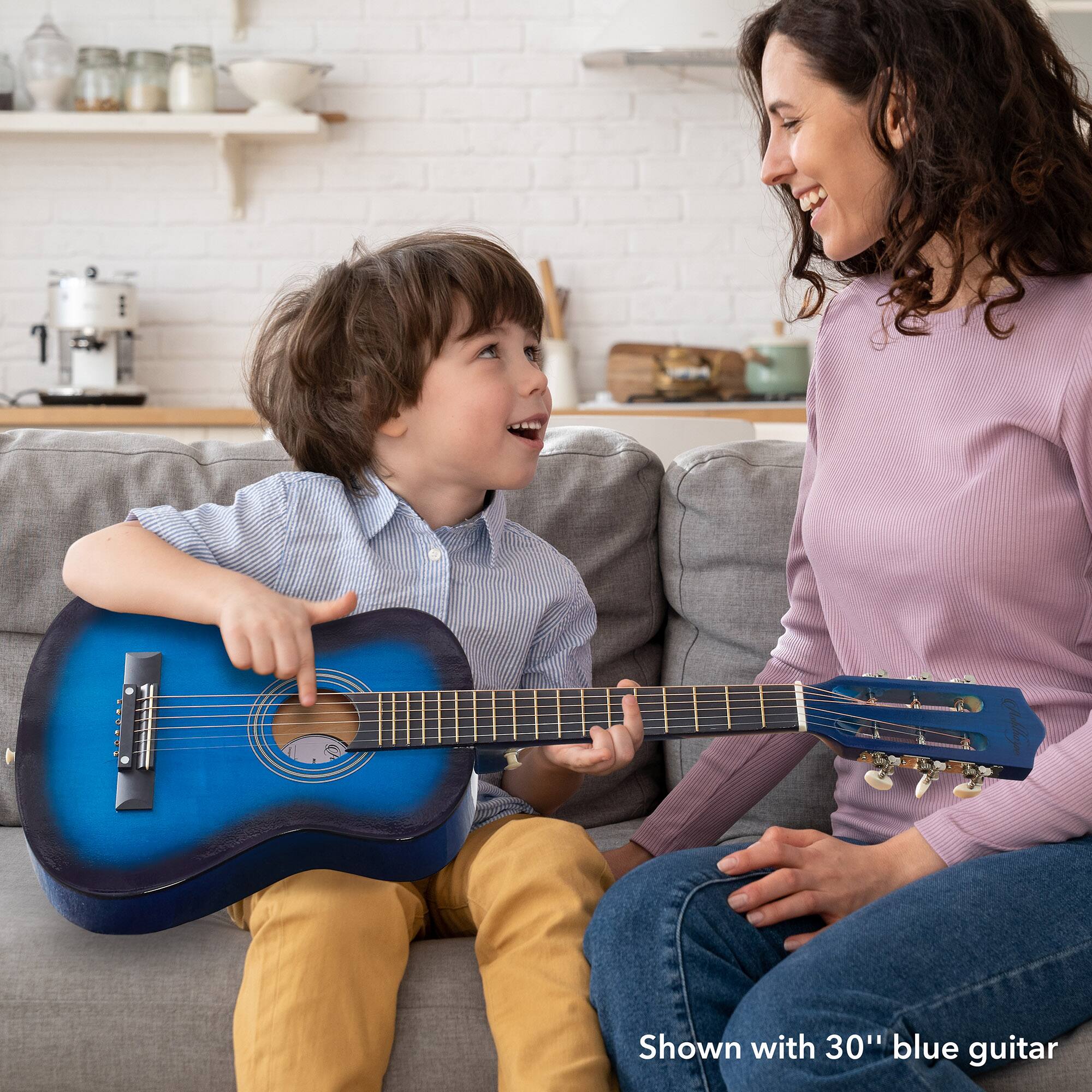 Shown with 30" blue guitar