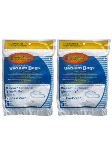 A MUST FOR ALLERGY SUFFERERS  
EnviroCare TECHNOLOGIES  
Micro Filtration Vacuum Bags  
Riccar' SupraQuik  
Simplicity Type S and FastVac* 6