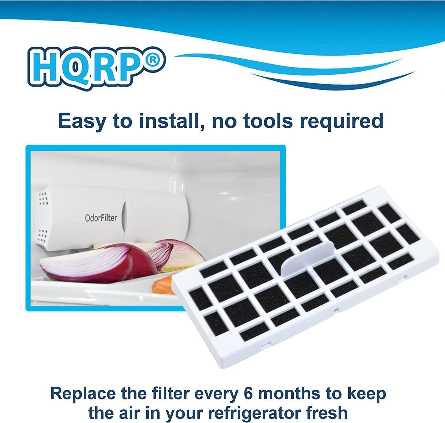HQRP®  
Easy to install, no tools required  

OdorFilter  

Replace the filter every 6 months to keep the air in your refrigerator fresh