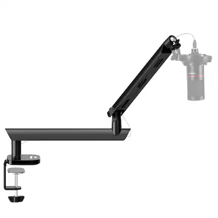 Front. Neewer - Low Profile Mic Boom Arm, 360° Ball Head, 3.3 lb - Black.