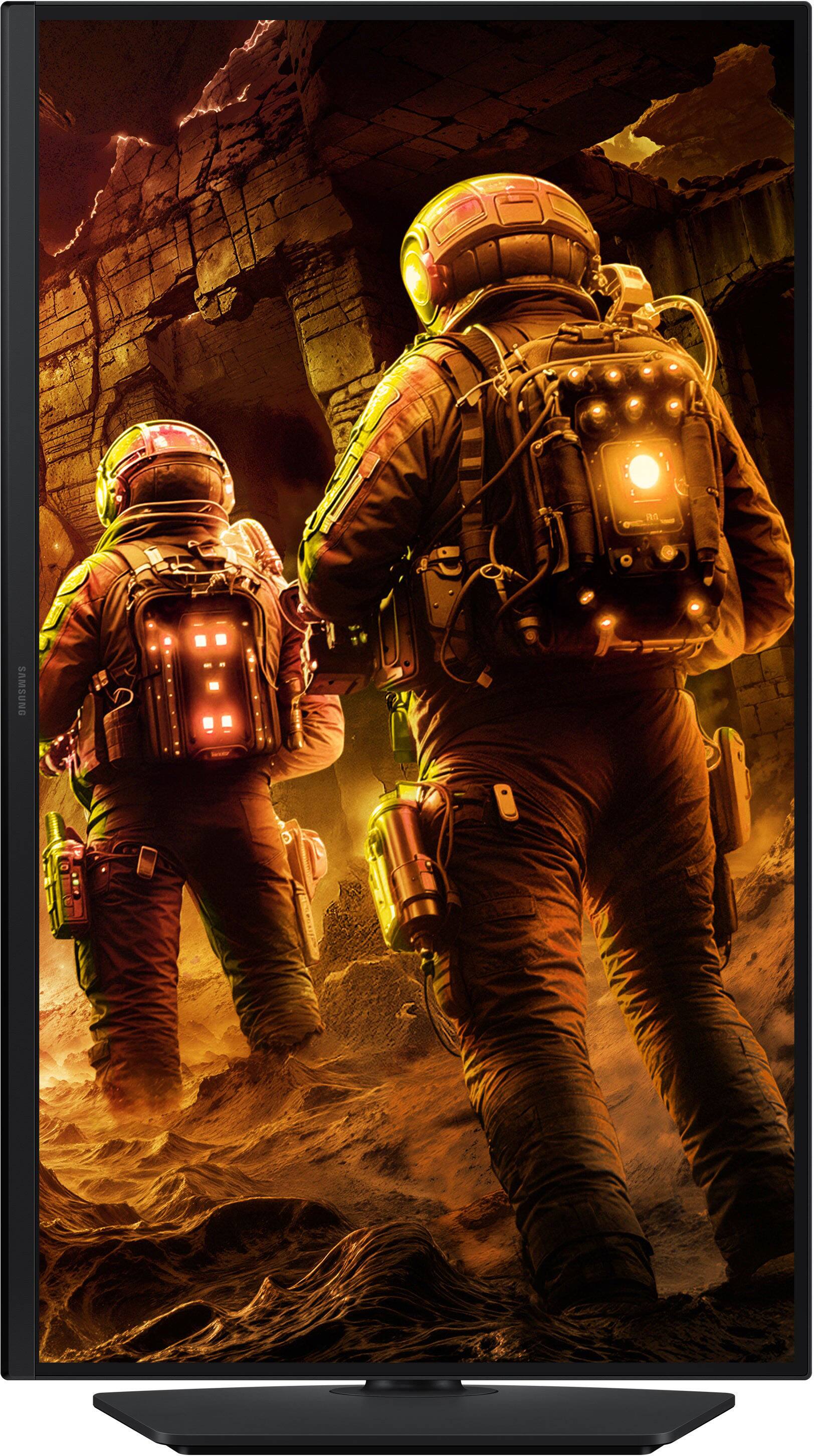 Alt View 24. Samsung - 27" Odyssey G5 (G50F) QHD Fast IPS 180Hz 1ms G-Sync & FreeSync Compatible Gaming Monitor (DisplayPort, HDMI) - Black.