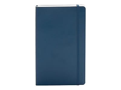 Front. Poppin - Professional Notebooks, 5" x 8.25", College Ruled, 96 Sheets - Navy Blue.