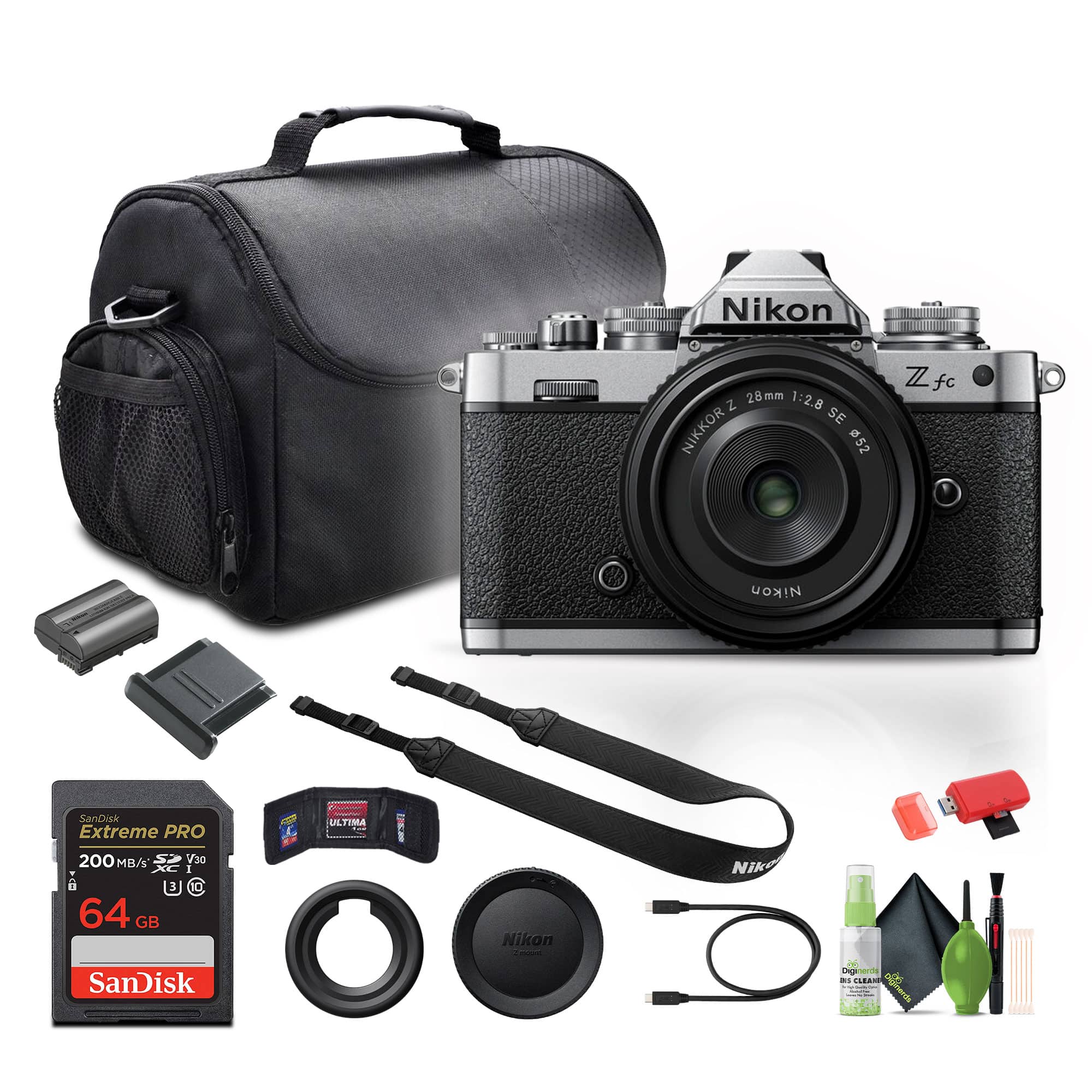Nikon - Z fc Mirrorless Digital Camera New With NIKKOR Z 28mm f/2.8 Bundle - Black