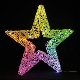 BreeBe - Multicolor LED Star 22.5"H - White, Multicolor