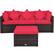 Angle. Costway - 4PCS Patio Rattan Furniture Set Sofa Ottoman Cushion Garden Deck - Red.