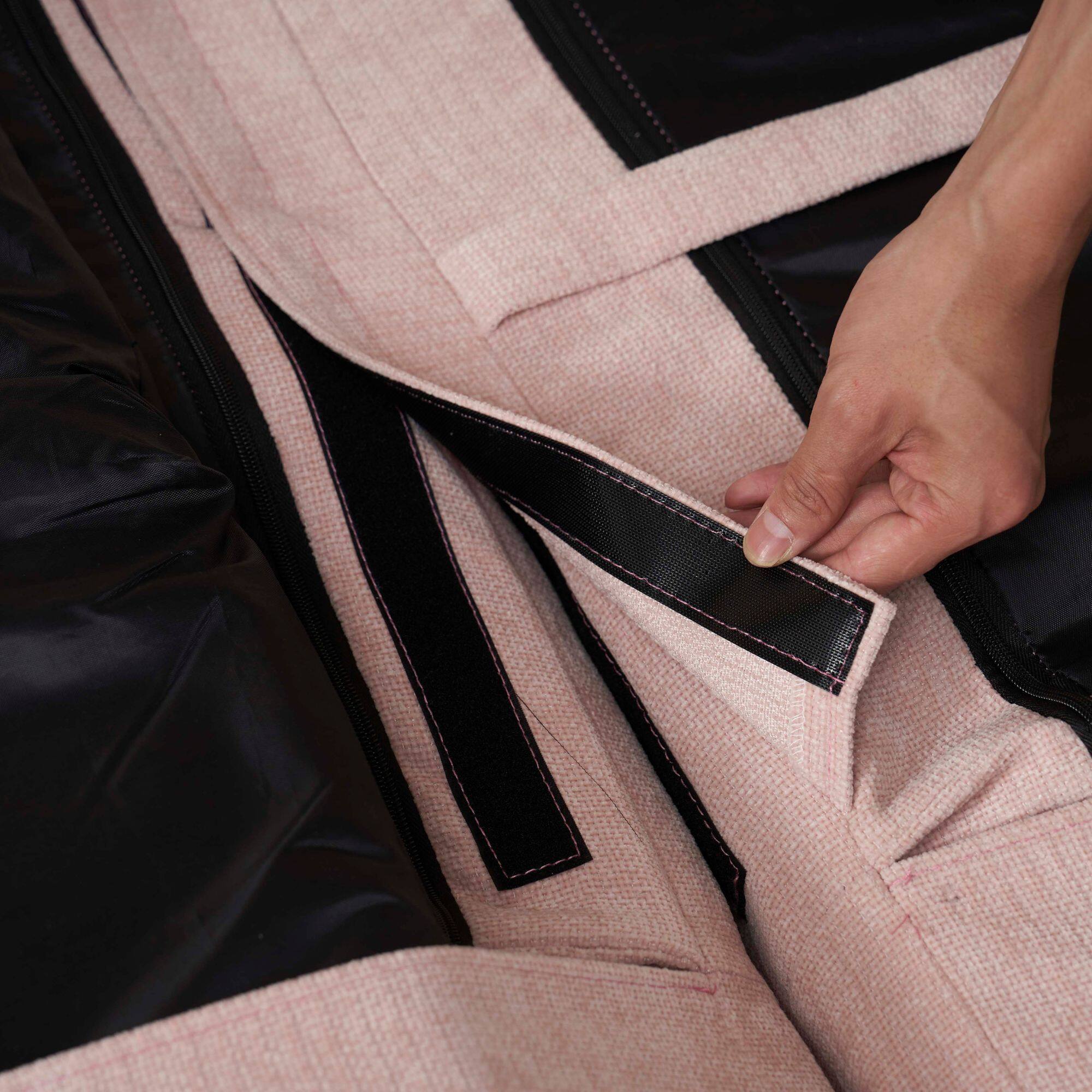 Alt View 8. LOVMOR - Large Metal Bean Bag Chairs For Living Room Bedroom Dorm Adult Relaxing Indoor Seating Comfort Supportive Room - Pink.