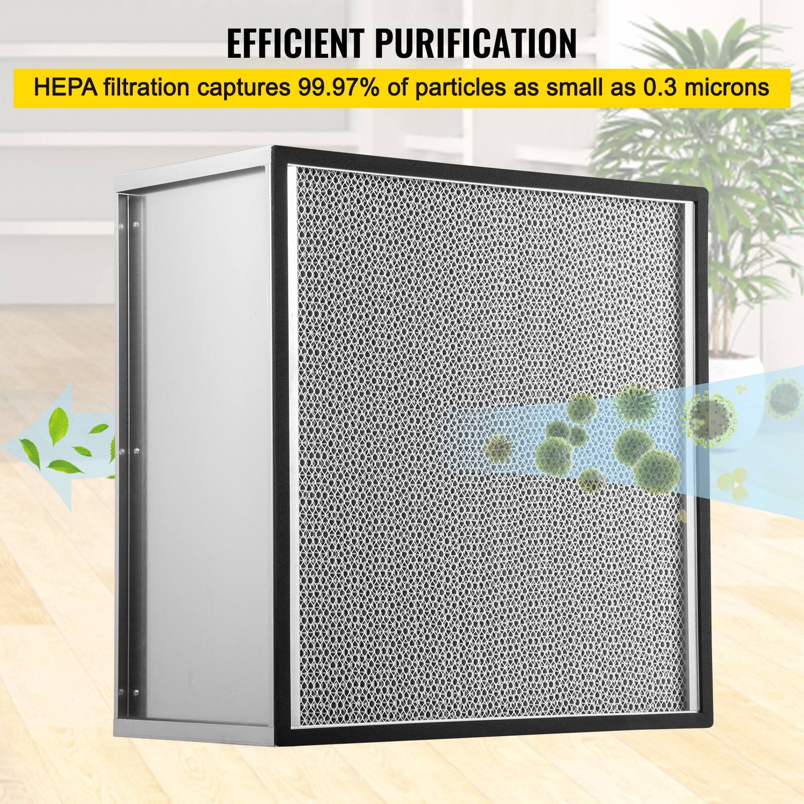 EFFICIENT PURIFICATION

HEPA filtration captures 99.97% of particles as small as 0.3 microns