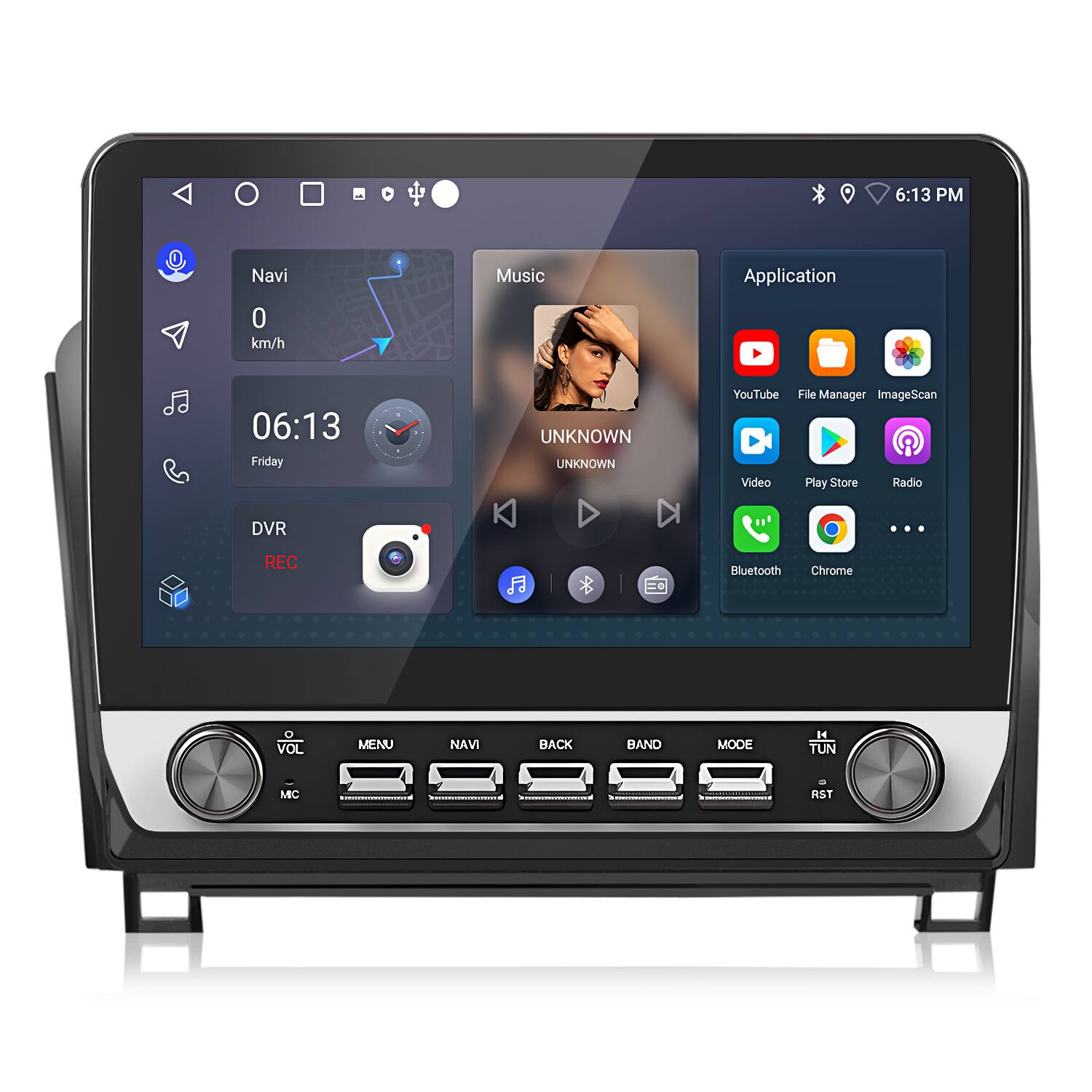 Junsun - 10.1" 1+32GB carplay Android 15 Car Stereo Radio GPS Navi WIFI RDS SWC BT For Toyota Tundra 2007-2013 - Black