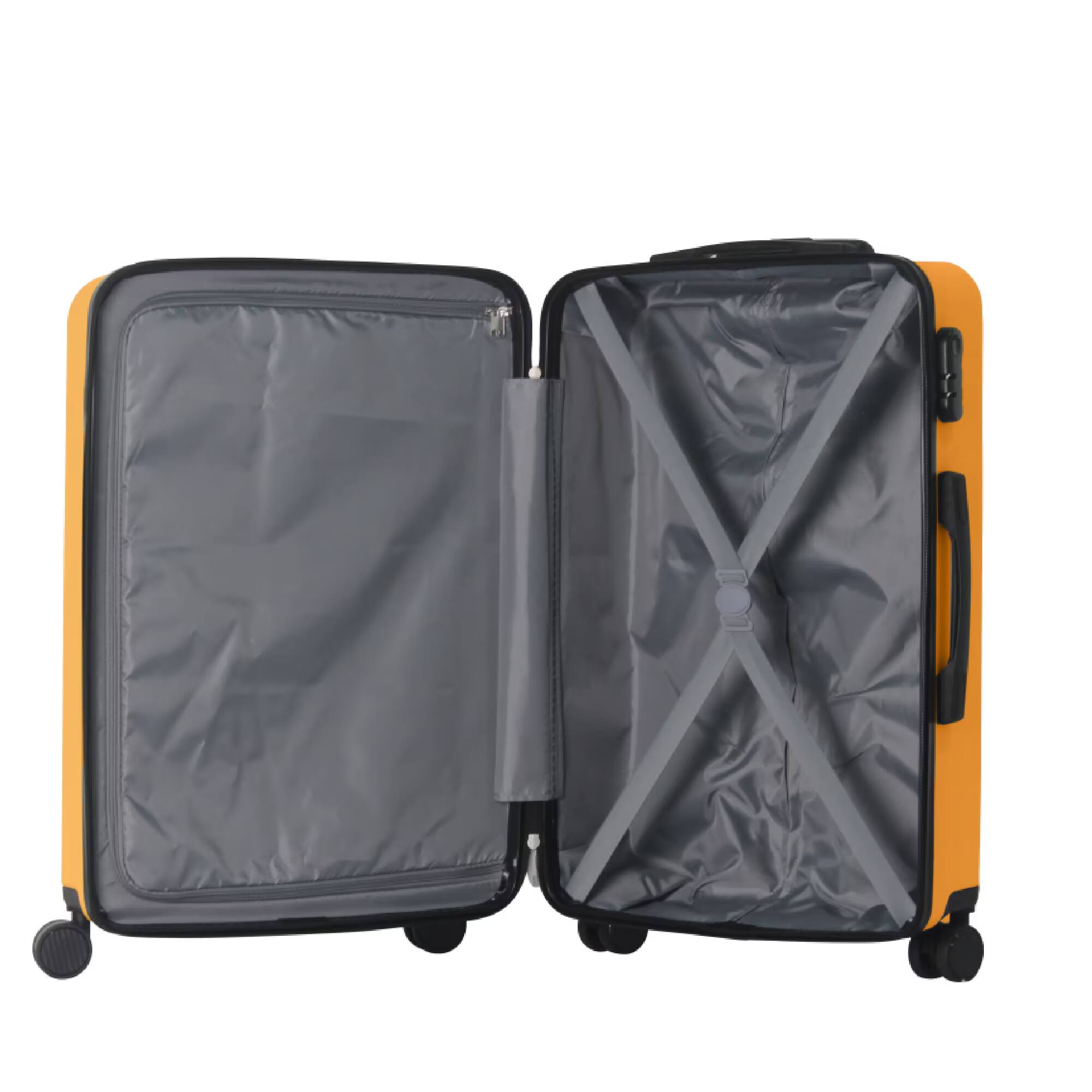 Alt View 10. Bestier - 3-Piece ABS Hardshell Luggage Set (20”/24”/28”) with Spinner Wheels, Lightweight Durable Suitcases - Tulip Yellow.