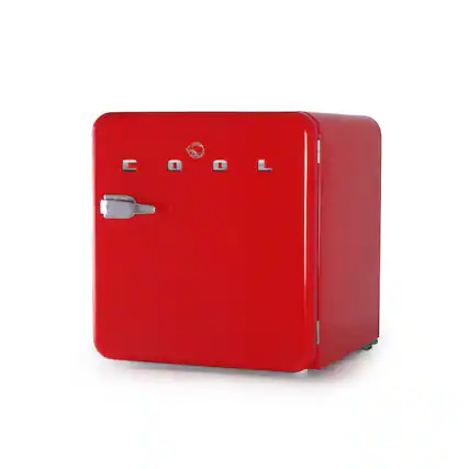 Front. Commercial Cool - Commercial Cool Retro 1.6 cu. ft. Freestanding Mini Fridge with Freezer - Red.