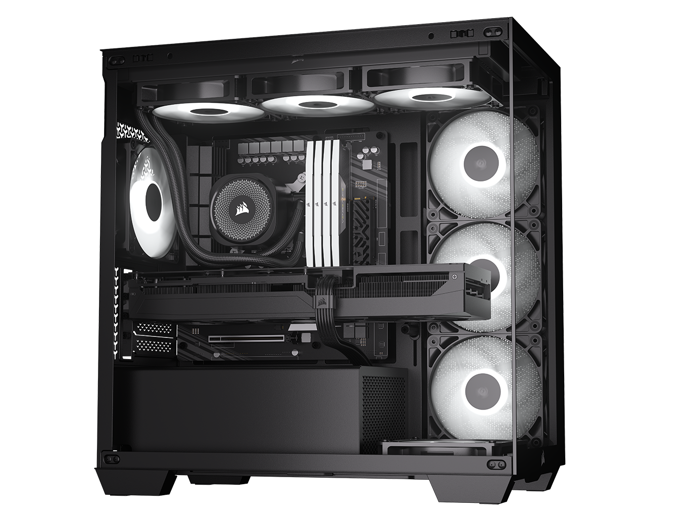Alt View 9. CORSAIR - RM850e Cybenetics Platinum Fully Modular ATX 3.1 and PCIe 5.1 Power Supply with ThermalProtect 12V-2x6 Cable - Black.