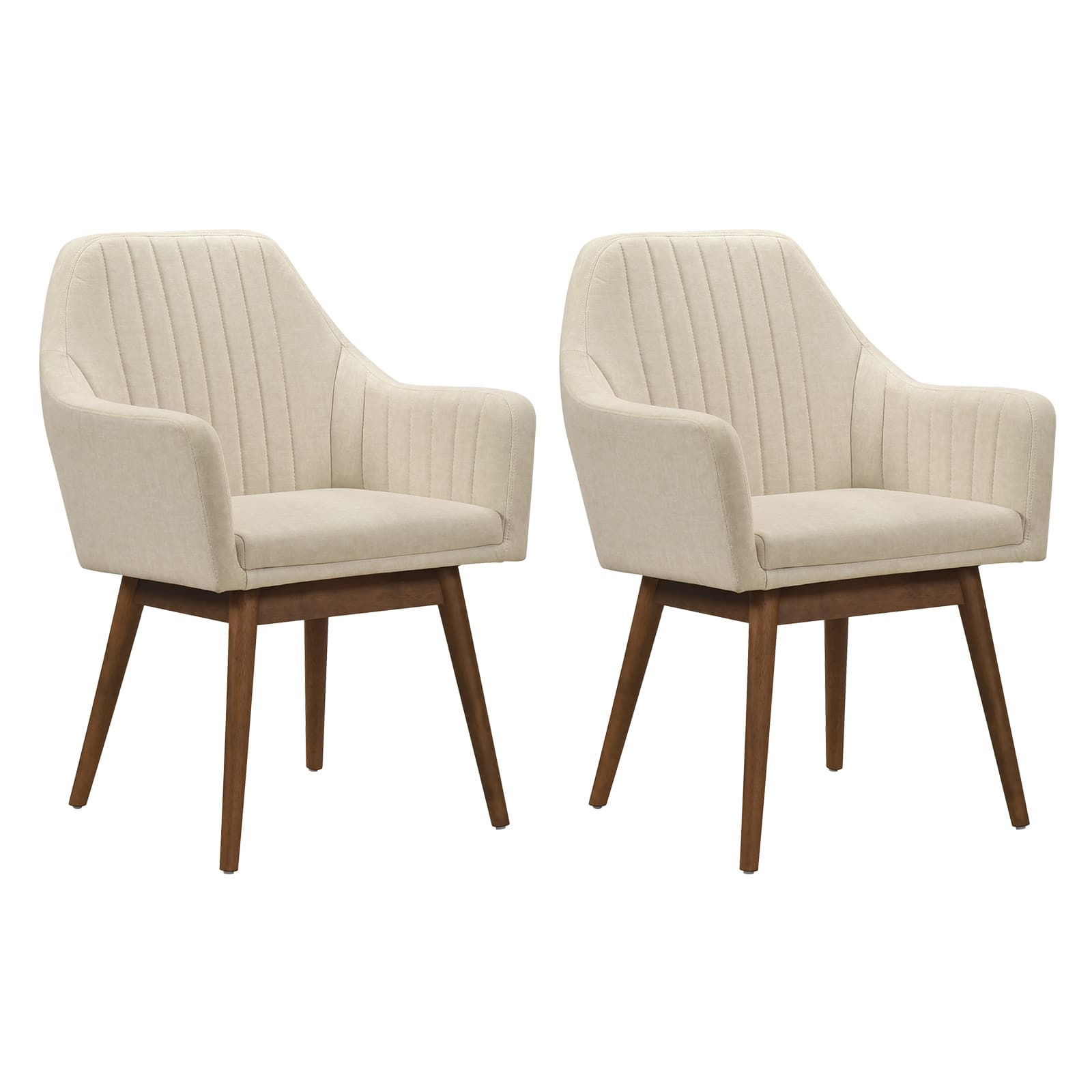 Costway - Dining Chairs Set of 2 Upholstered Accent Chairs with Comfy Padded Backrest - Beige price history on PriceWatchPro