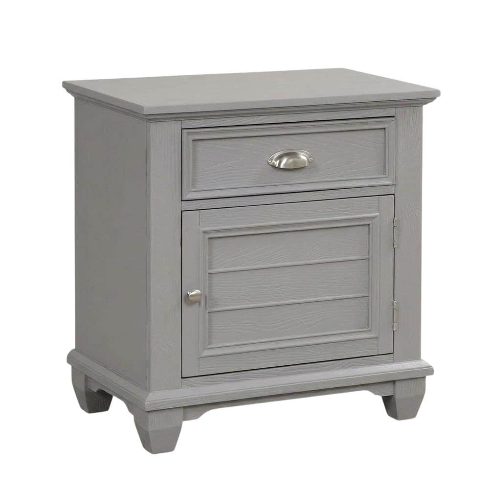 FurniFact - Wood Nightstand with Single Drawer and Modern Design - Gray price history on PriceWatchPro