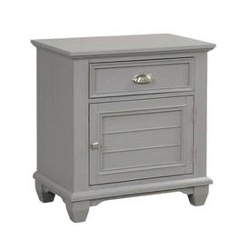 FurniFact - Wood Nightstand with Single Drawer and Modern Design - Gray