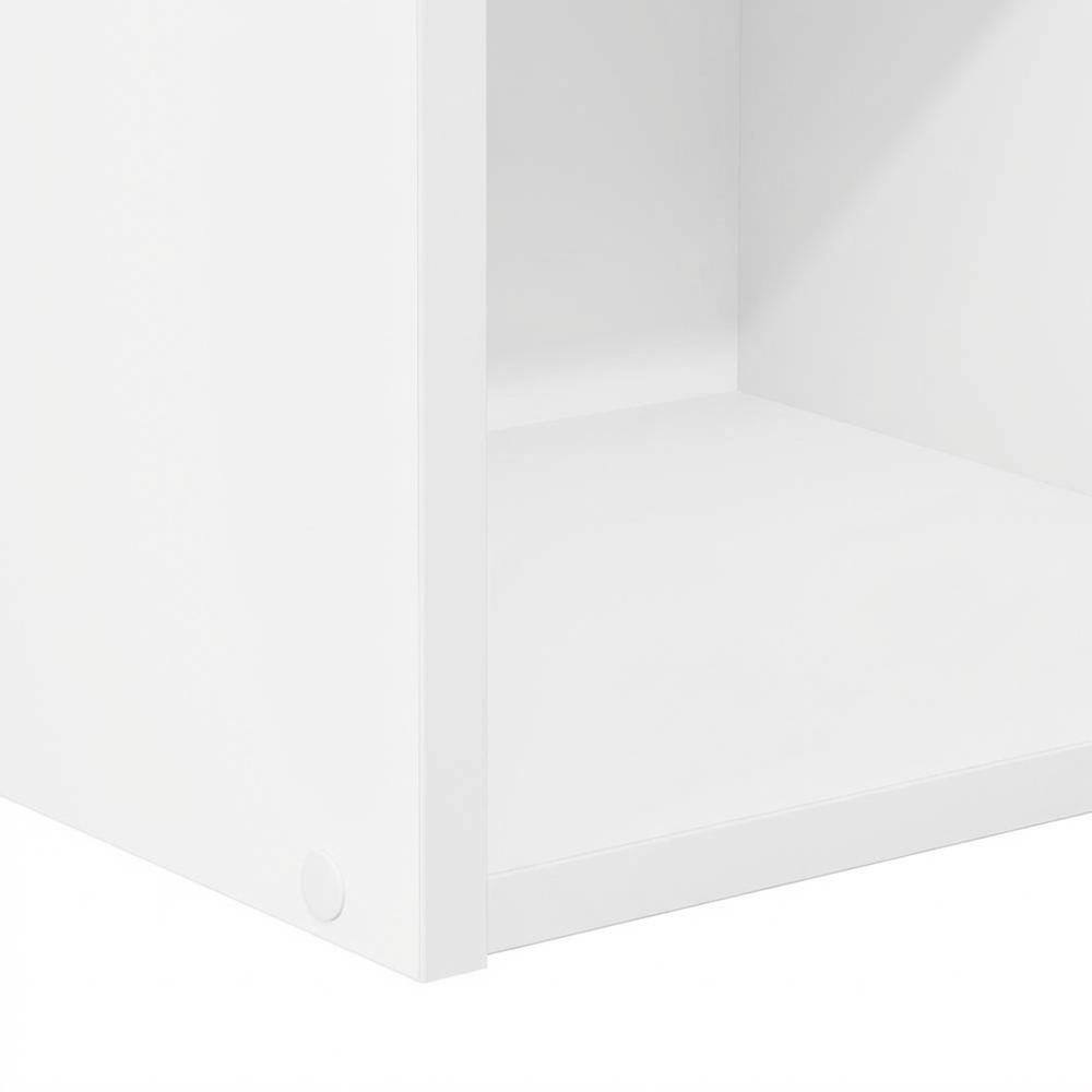 Alt View 2. FurniFact - Wooden bookcase with ample storage - White.