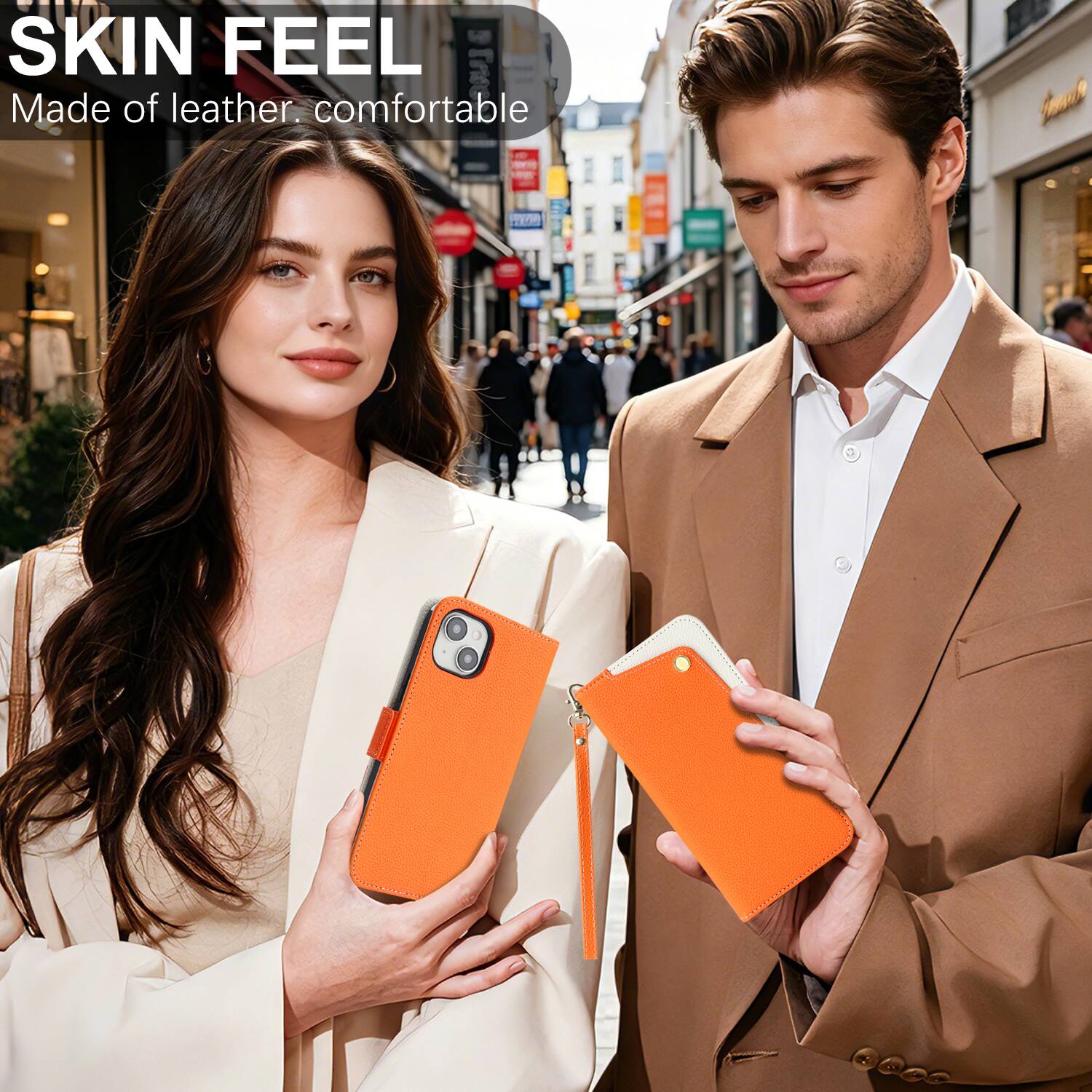 SKIN FEEL  
Made of leather. comfortable