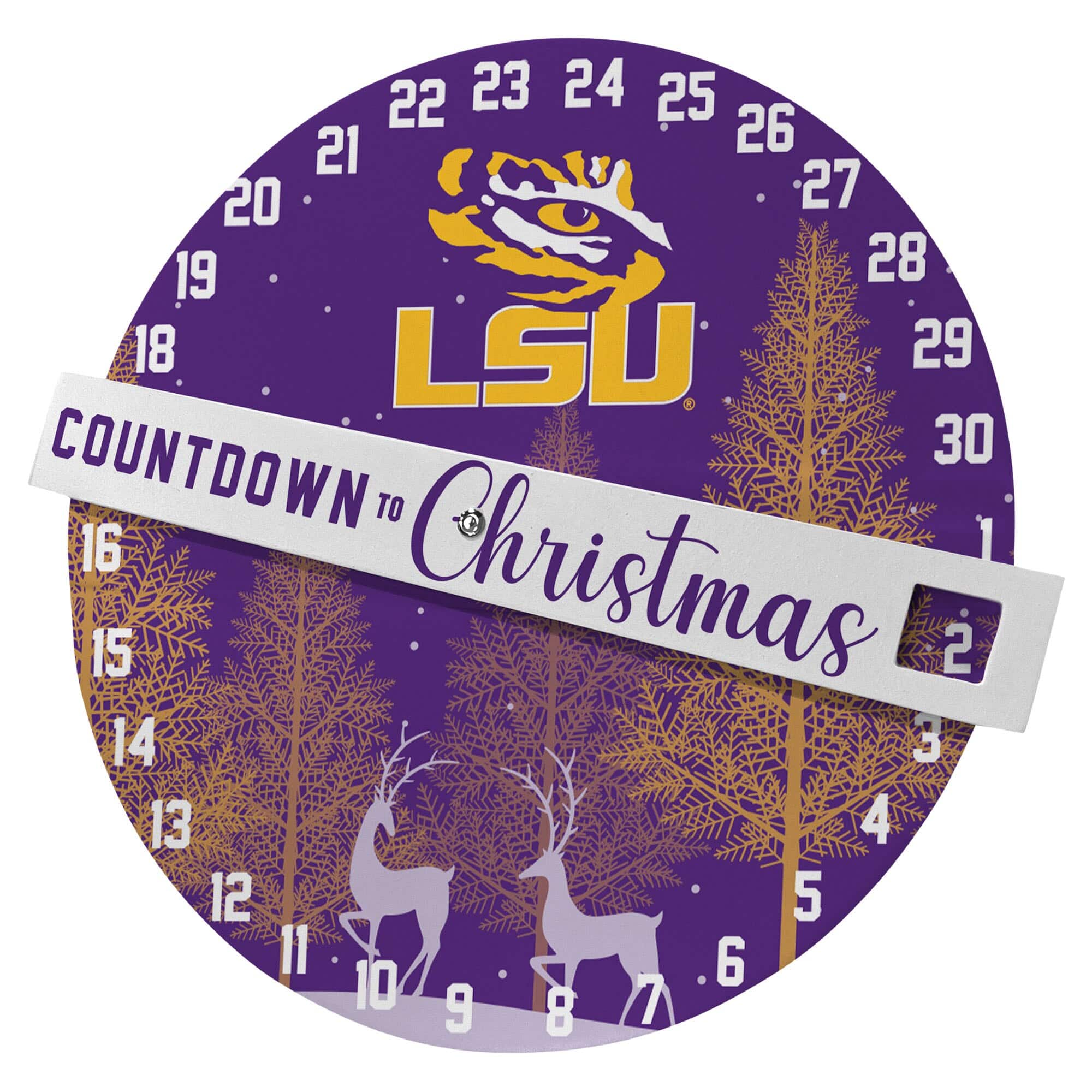Pegasus - LSU Tigers Countdown to Christmas Wall Sign - Multicolor