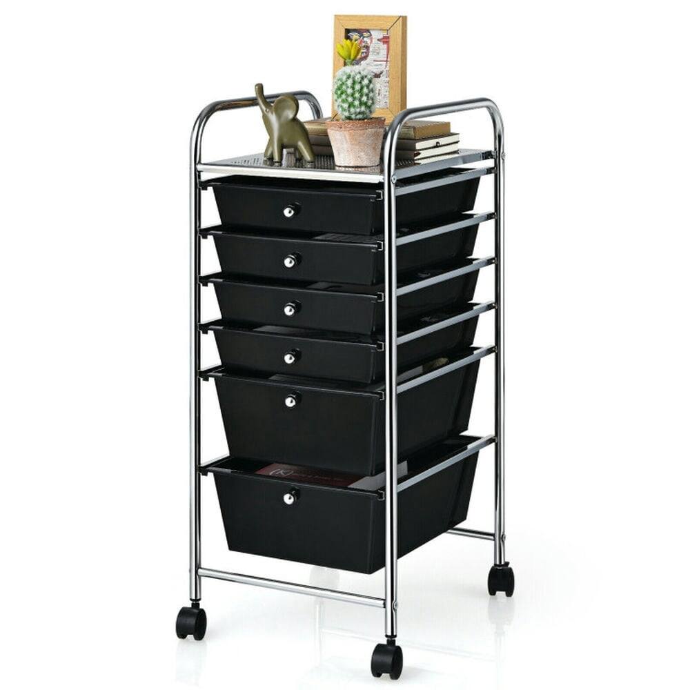 Alt View 2. Pefilos - 6 Drawers Rolling Storage Cart Organizer-Black, Craft Organizers and Storage, Multipurpose Organizer Cart for Home - Black.