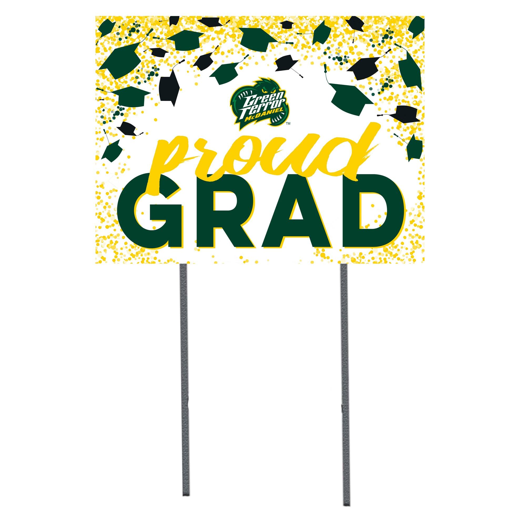 McDaniel Green Terror 18" x 24" Proud Grad Yard Sign