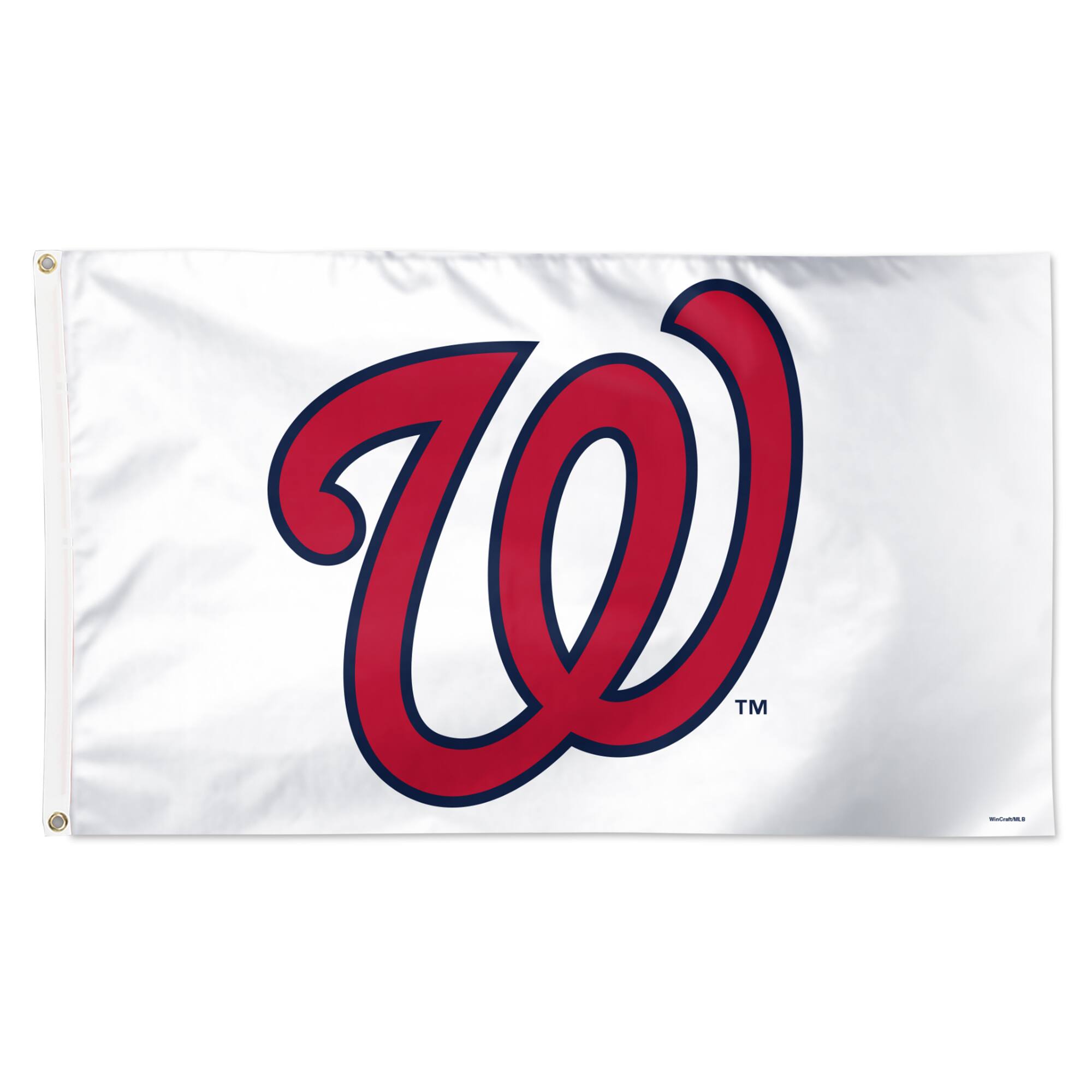 Front. WinCraft - Washington Nationals 3' x 5' Single-Sided Vibrant Deluxe Flag - White.
