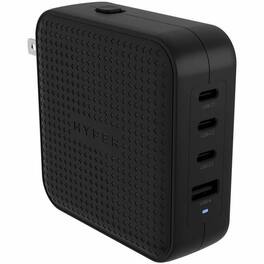 Hyper - HyperJuice 100W USB-C GaN Travel Charger - Black - 100 W - Black - Black