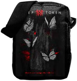 PopMarket - Rocksax - Sleep Token - Butterflies Logo - Crossbody Bag with Stash Pockets (Black) - Multicolor