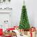 Alt View 17. Costway - 4.5ft Pre-Lit Hinged Pencil Christmas Tree 150 White Lights - Green.
