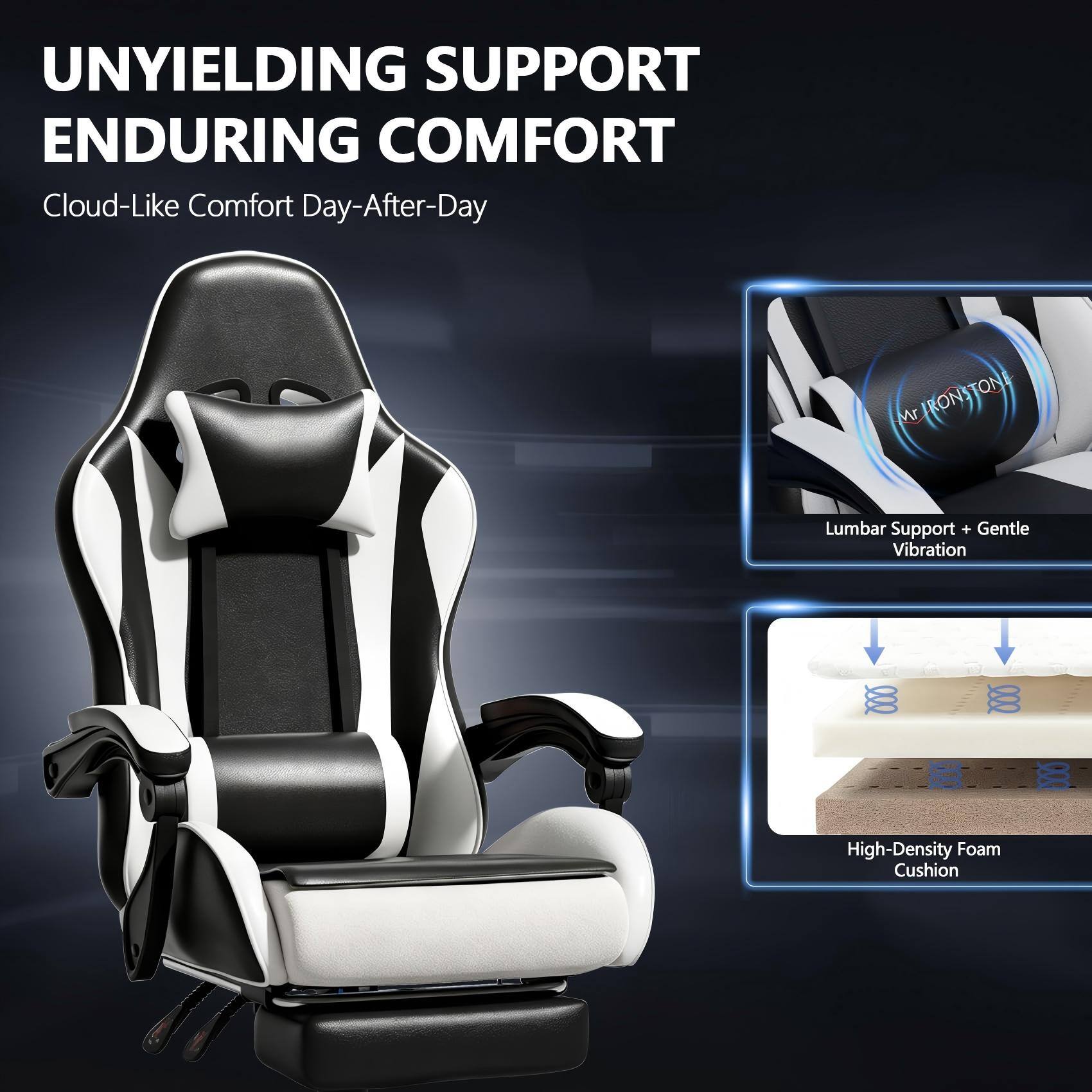 UNYIELDING SUPPORT ENDURING COMFORT  
Cloud-Like Comfort Day-After-Day  

KONSTON TON  
Lumbar Support + Gentle Vibration  
High-Density Foam Cushion