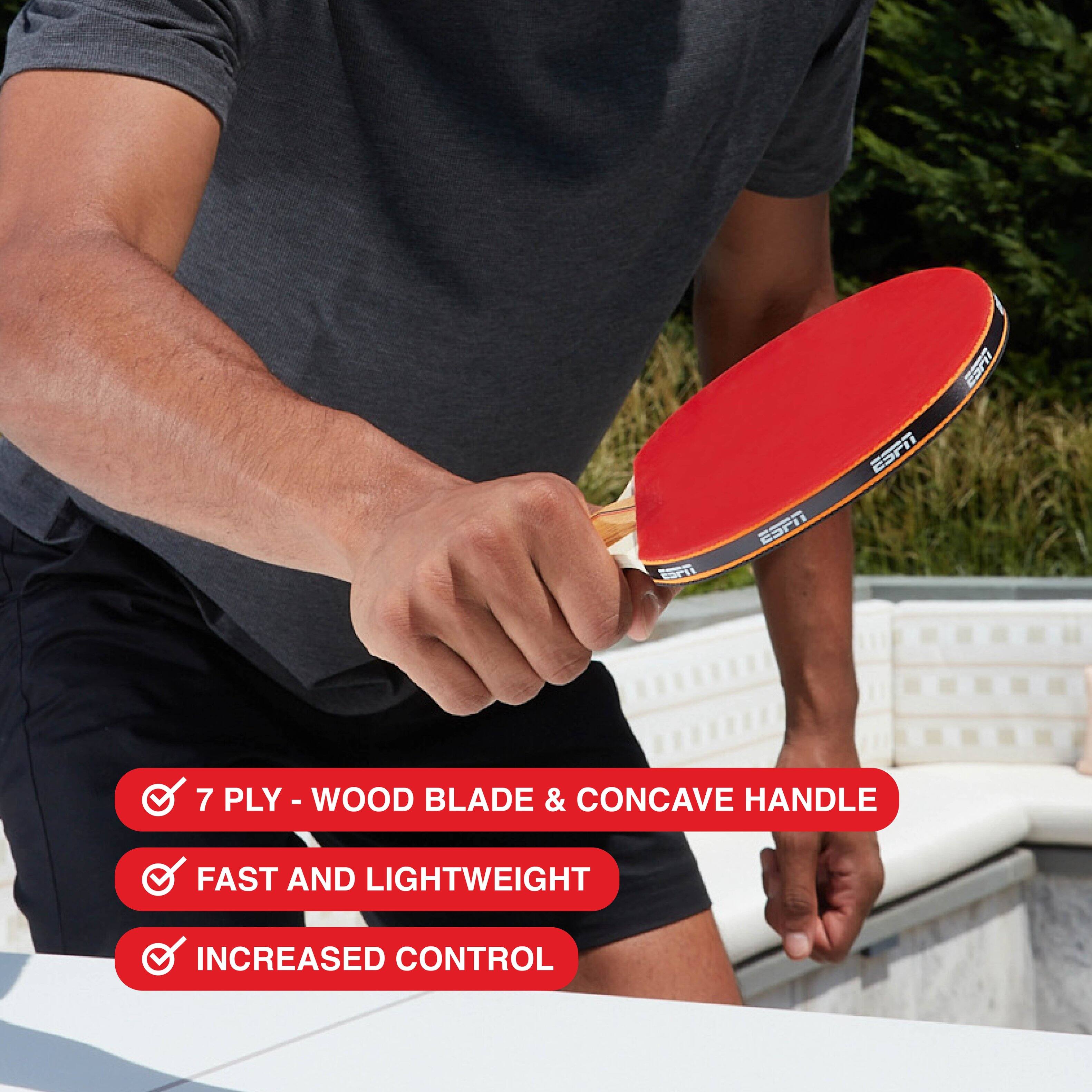 - 7 PLY - WOOD BLADE & CONCAVE HANDLE
- FAST AND LIGHTWEIGHT
- INCREASED CONTROL