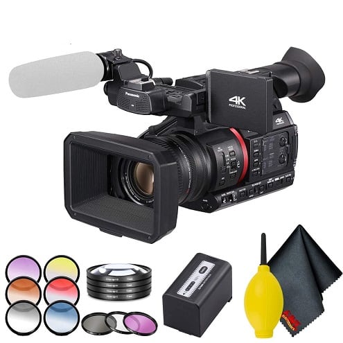 Panasonic - AG-CX350 4K Camcorder Accessory Bundle with Cleaning Kit and Filter Kit