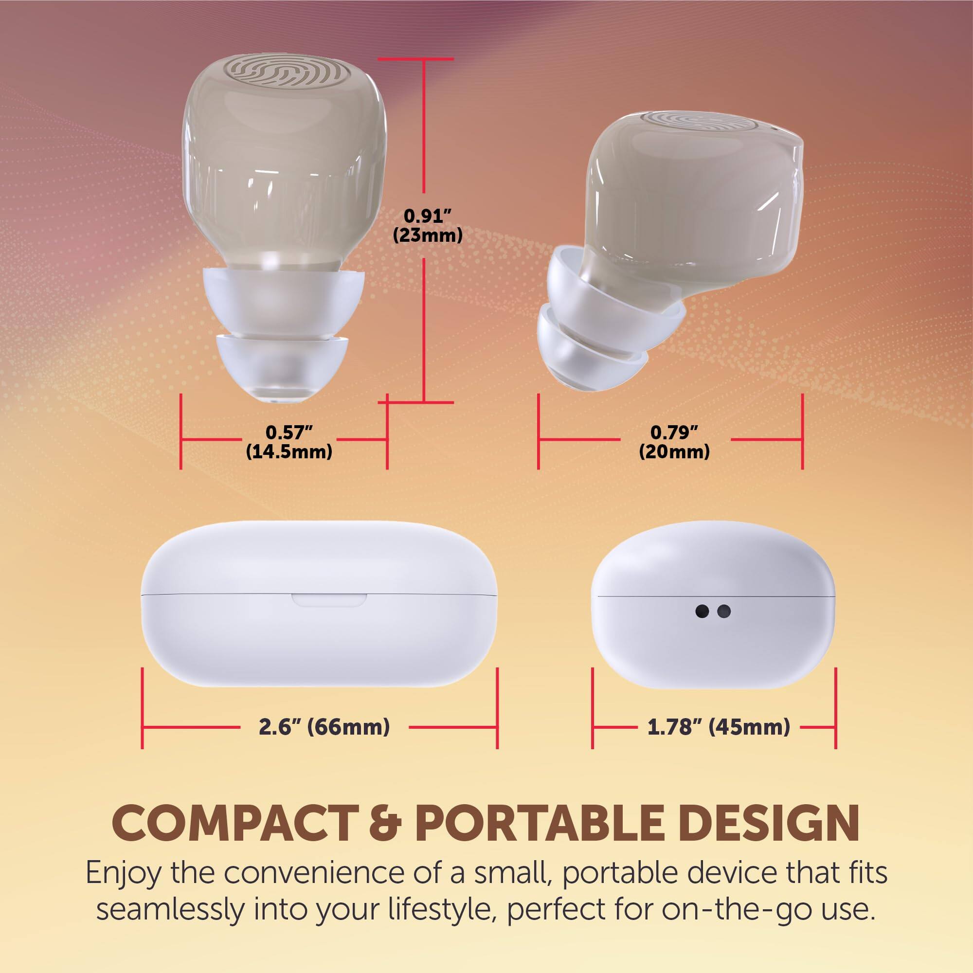 MEDca Digital Hearing Aids Rechargeable ITE Hearing Amplifier Set