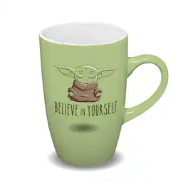 Star Wars - Grogu "Believe In Yourself" 18oz Ceramic Latte Mug - Green