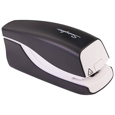 Alt View 2. Swingline - Breeze Reduced-Effort Electric Desktop Stapler, 20-Sheet Capacity - Black/White.