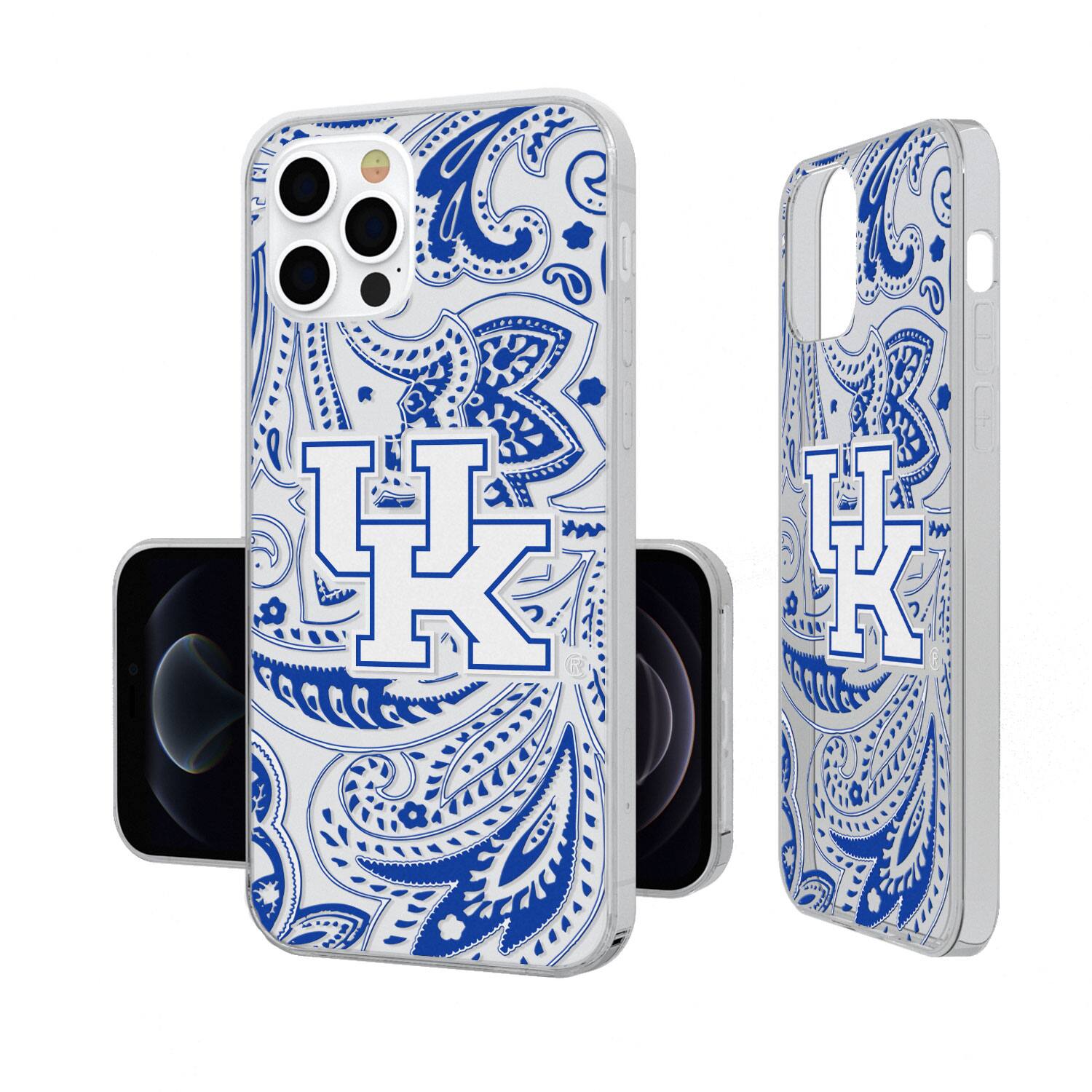 Alt View 2. Keyscaper - Kentucky Wildcats iPhone Paisley Design Clear Case - 12 mini - Multicolor.