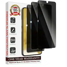 Entronix - Anti-Spy Privacy Screen Protector For Galaxy S23 - 3-Piece Combo - Transparent