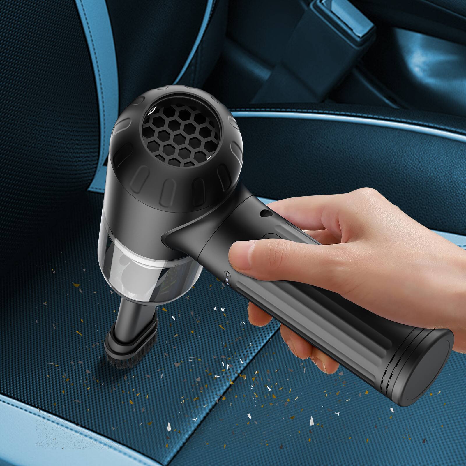Alt View 4. Sugift - 17KPa Cordless Handheld Vacuum Portable Car Vacuum with Rechargeable Battery, Washable HEPA Filter.