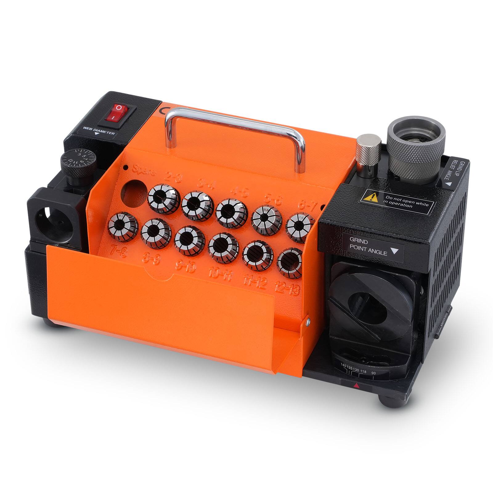 Sure, here is the corrected and grouped text from the image:

- **SPEED**
  - 2-9
  - 3
  - 8-7

- **GRIND POINT ANGLE**
  - 7-8
  - 3
  - 113
  - 145
  - 135
  - 139
  - 108
  - 9

- **GRIND**
  - 7-8
  - 3

- **POINT ANGLE**
  - 113
  - 12-13

- **Do not lean while in operation**

- **GRIND**
  - 7-8
  - 3

- **POINT ANGLE**
  - 113
  - 12-13

- **1418513018 17B 90**