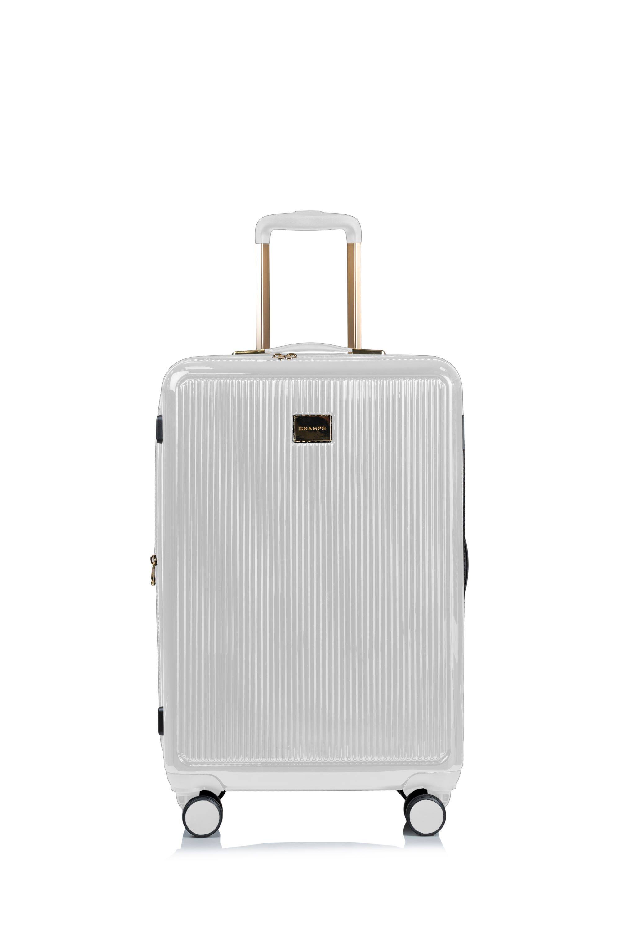 Angle. Champs - Luxe 3-Piece Hardside Luggage Set - White.