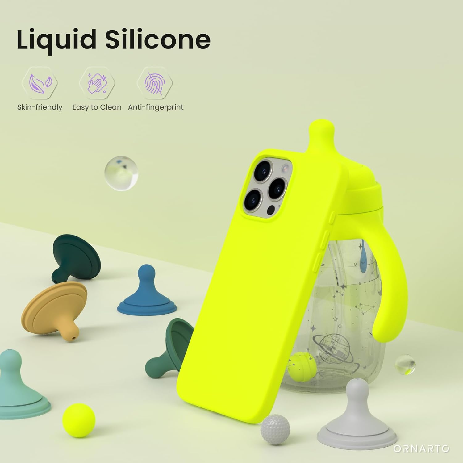 Liquid Silicone Skin-friendly Easy to Clean Anti-fingerprint ORNARTO