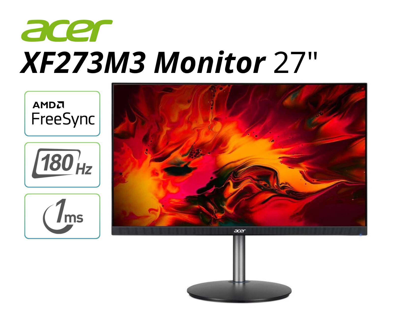 acer XF273M3 Monitor 27" AMD FreeSync 180 Hz 1ms