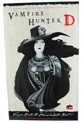 Based on the writings of Hideyuki Kikuchi and illustrations of Yoshitaka Amano.
VAMPIRE HUNTER D
Vampire Hunter D Monochromatic Bust
Limited edition of 950 for worldwide distribution.
Deluxe horse