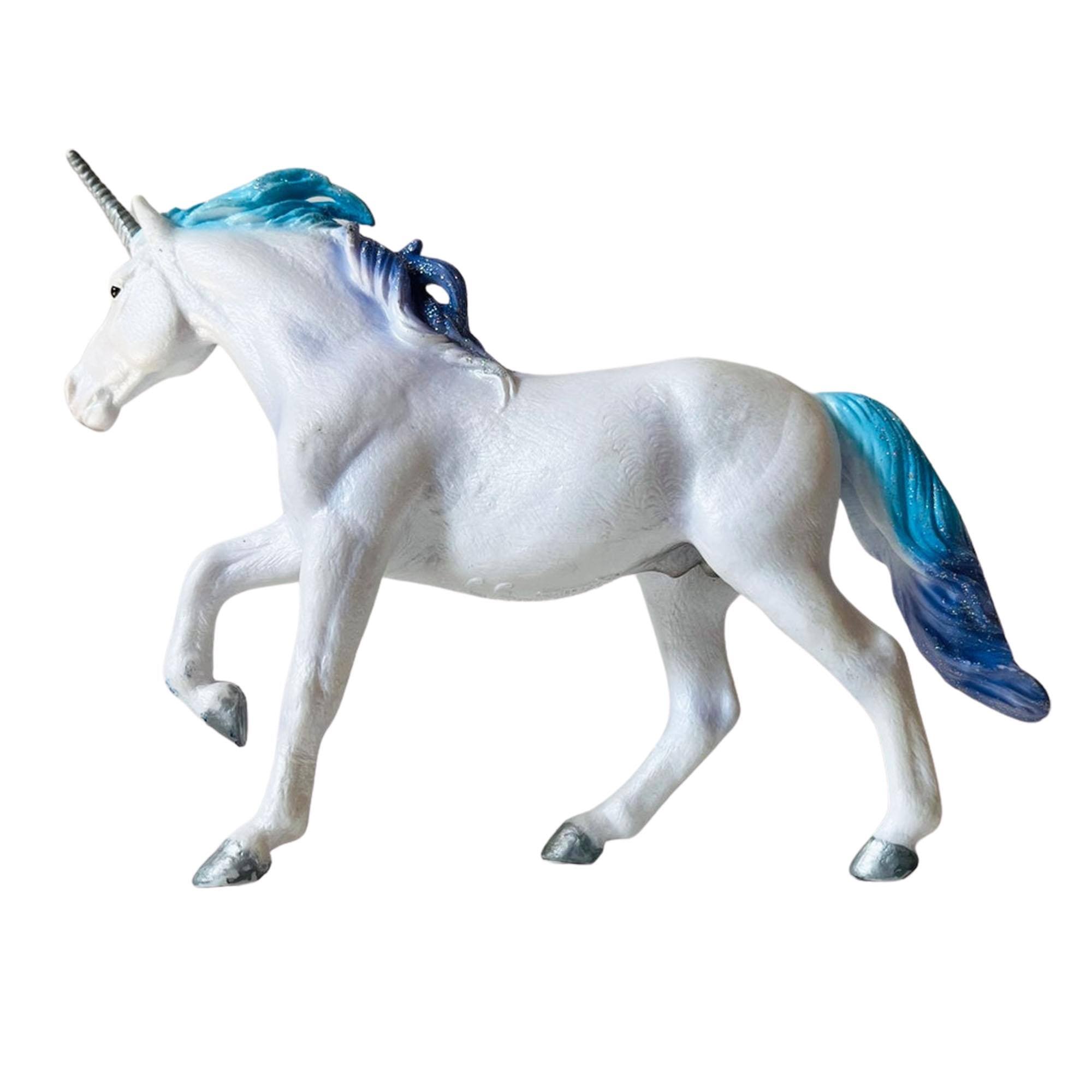 Alt View 1. Breyer - Breyer CollectA 1:18 Scale Model Horse | Unicorn Stallion Rainbow - White.