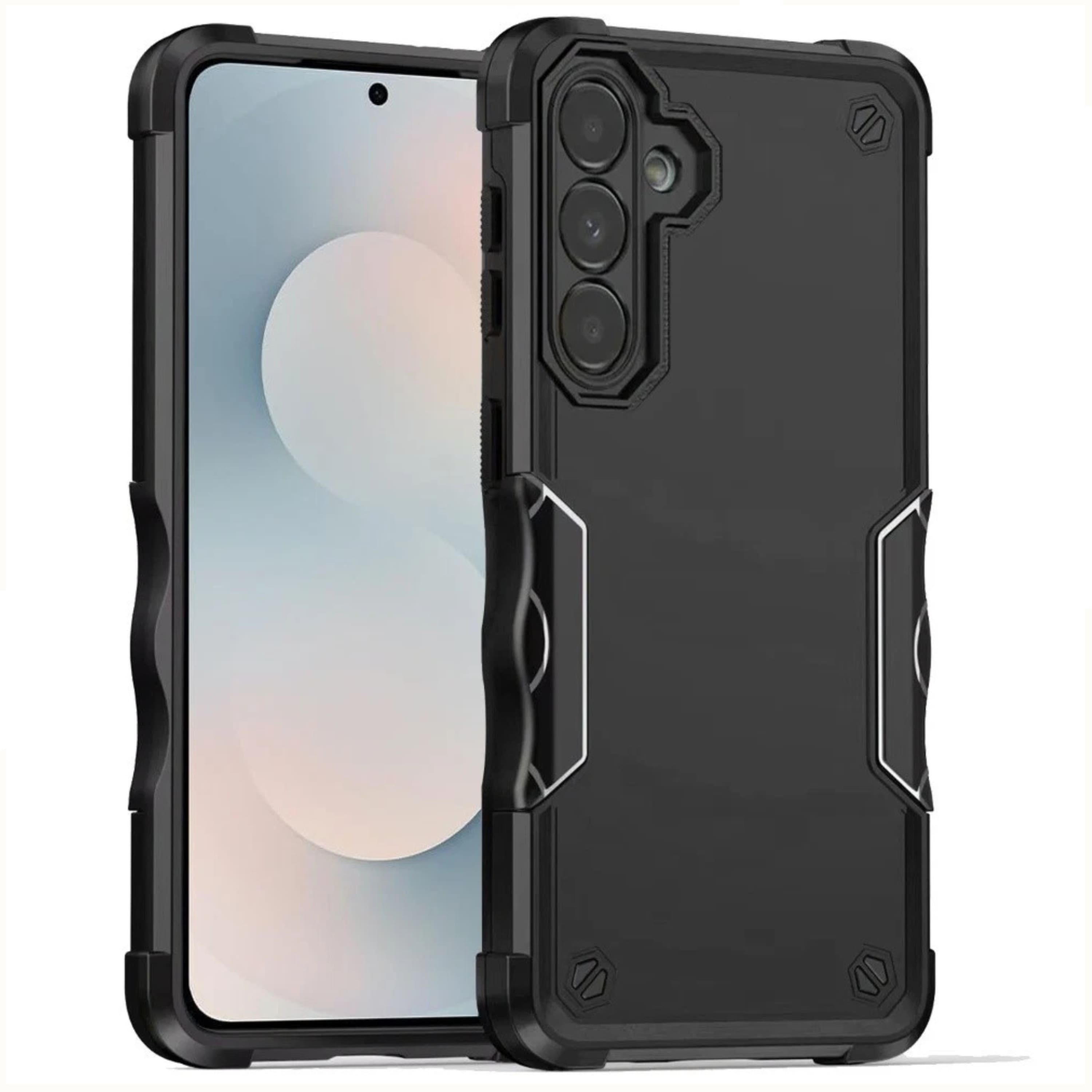 Kitcheniva - Rugged Grip Protective Cover With Tempered Glass For Samsung S25 FE - Black price history on PriceWatchPro
