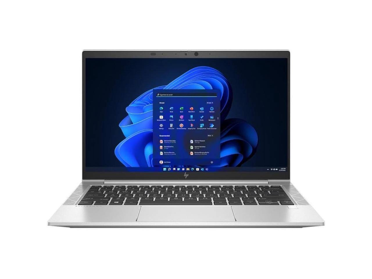 Front. HP - HP EliteBook 830 G7, Intel Core i7-10610U 1.8GHz, 16GB, 512GB SSD, 13.3" FHD, Windows 11 Pro 64-bit - Silver.