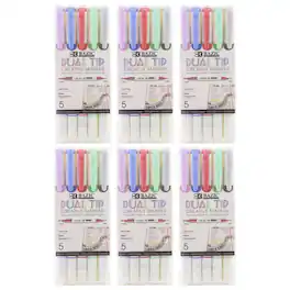 BAZIC Products - Dual Tip Creative Markers 5 Per Pack 6 Packs