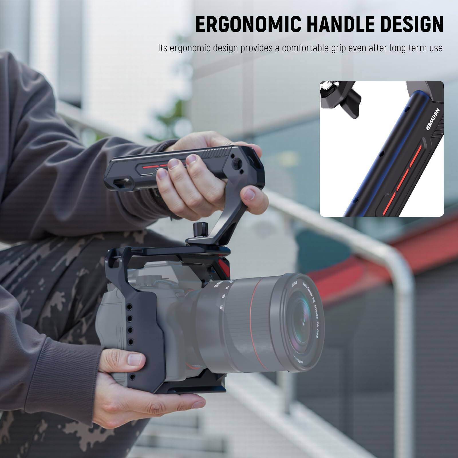ERGONOMIC HANDLE DESIGN  
Its ergonomic design provides a comfortable grip even after long term use