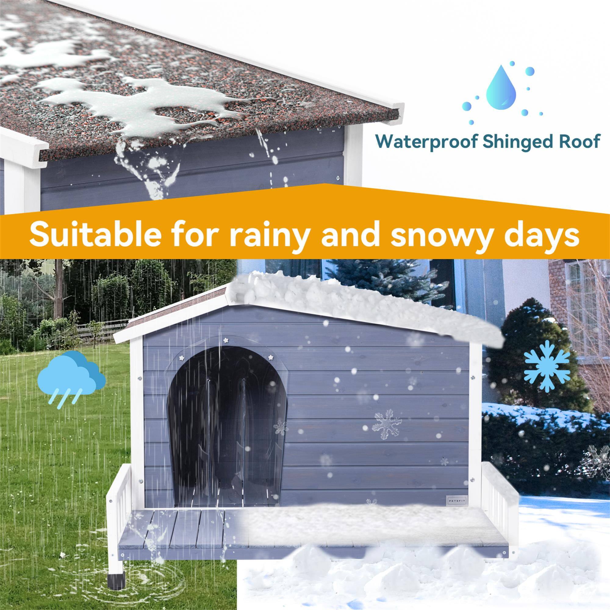 Waterproof Shingled Roof  
Suitable for rainy and snowy days