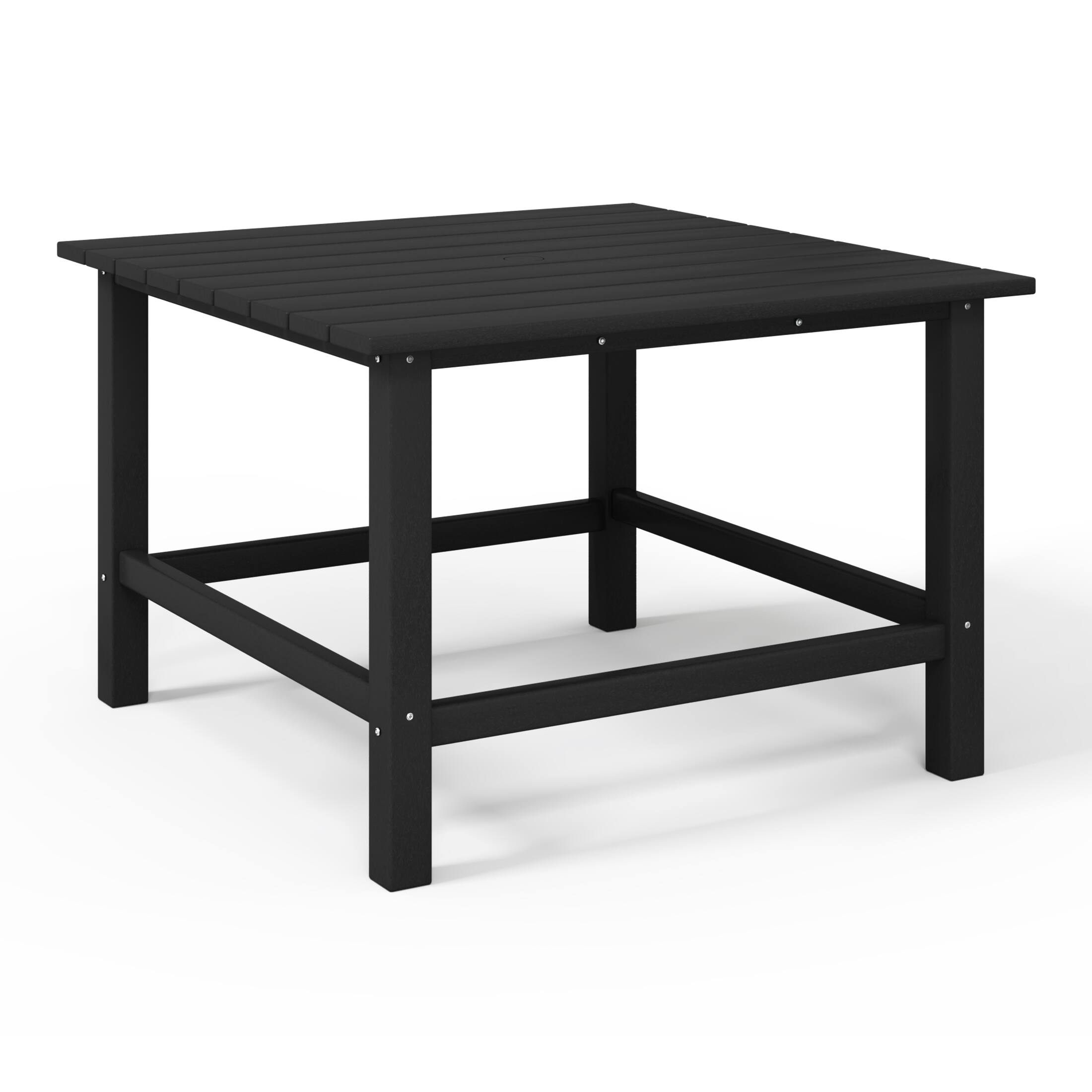 Left. WestinTrends - WestinTrends Malibu Kids Outdoor Patio Furniture HDPE 30" Wide Square Dining Table - Black.