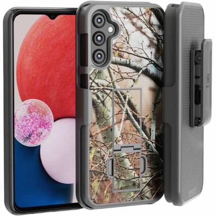 Front. RomeTech - Rome Tech Shell Holster Case for Galaxy A14 5G - Camo - Camo Tree.