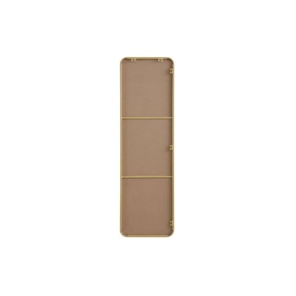 Angle. Elegant Decor - Contour Metal Rectangle Mirror 18x60 in Brass - Brass.